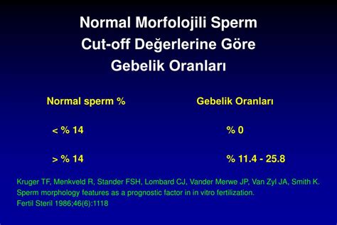 normal morfolojili sperm yüzdesi